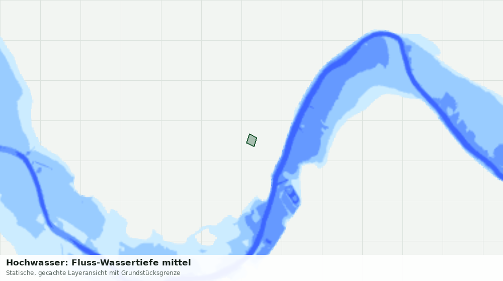 Statische Kartenansicht: Hochwasser: Fluss-Wassertiefe mittel