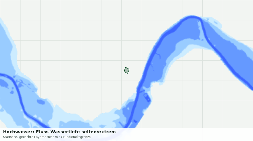 Statische Kartenansicht: Hochwasser: Fluss-Wassertiefe selten/extrem