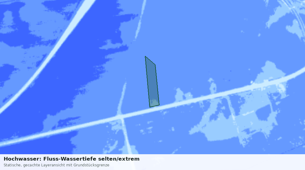 Statische Kartenansicht: Hochwasser: Fluss-Wassertiefe selten/extrem