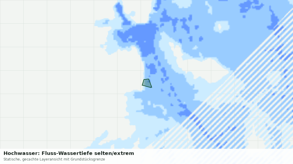 Statische Kartenansicht: Hochwasser: Fluss-Wassertiefe selten/extrem