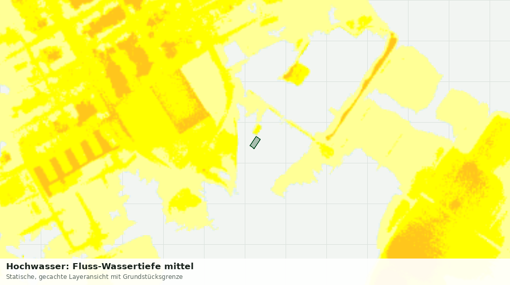 Statische Kartenansicht: Hochwasser: Fluss-Wassertiefe mittel