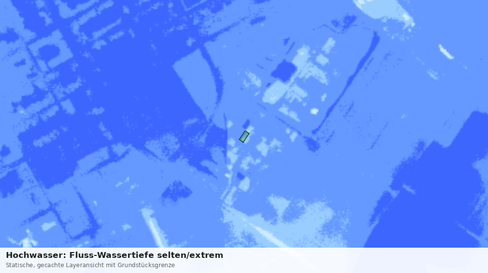 Statische Kartenansicht: Hochwasser: Fluss-Wassertiefe selten/extrem