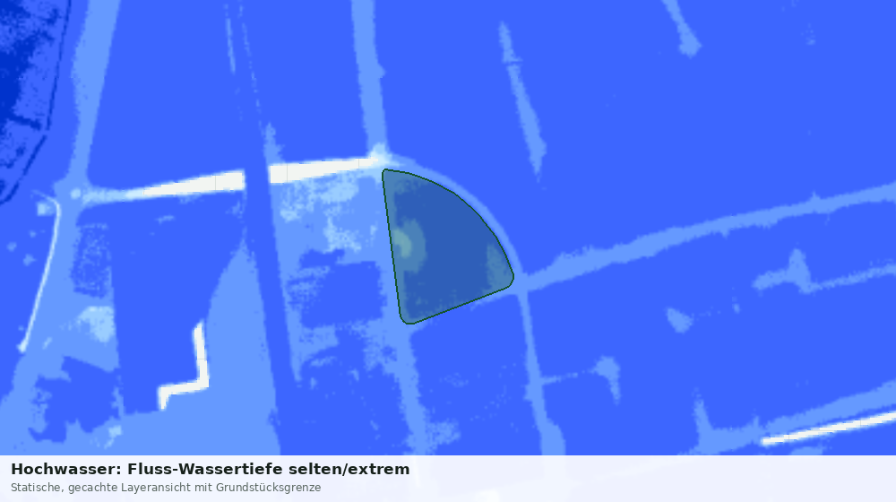 Statische Kartenansicht: Hochwasser: Fluss-Wassertiefe selten/extrem