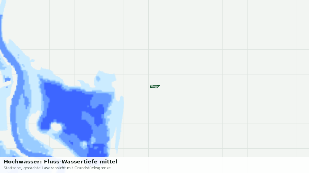 Statische Kartenansicht: Hochwasser: Fluss-Wassertiefe mittel