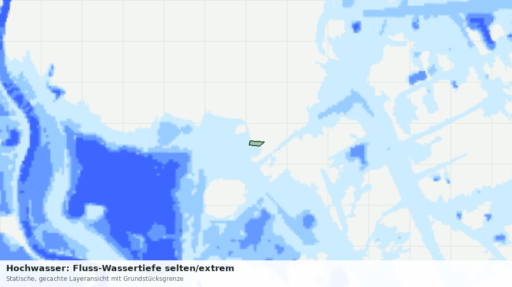 Statische Kartenansicht: Hochwasser: Fluss-Wassertiefe selten/extrem