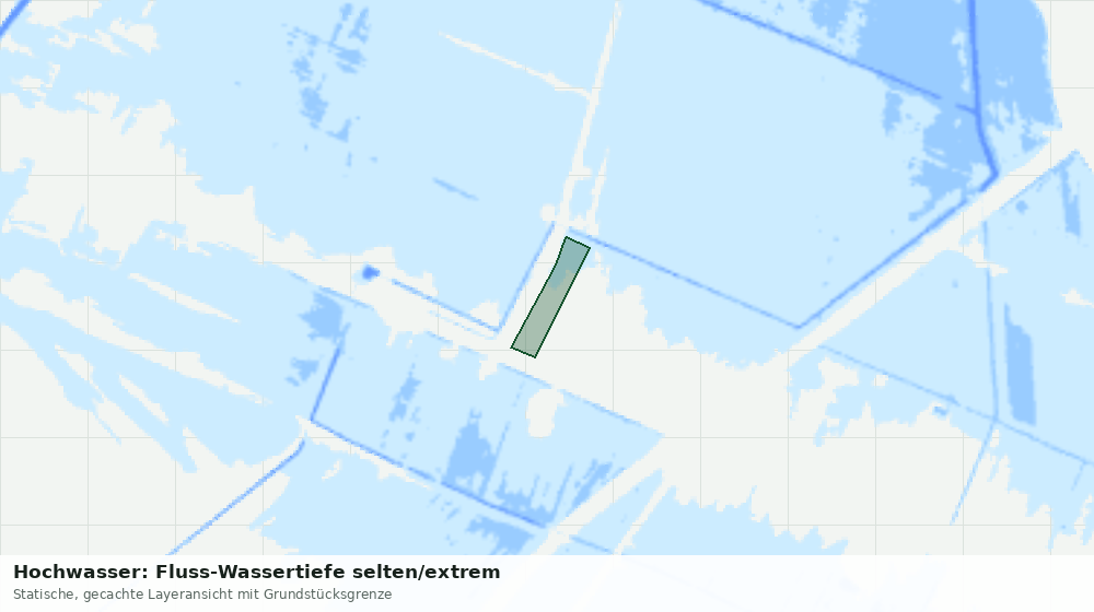 Statische Kartenansicht: Hochwasser: Fluss-Wassertiefe selten/extrem