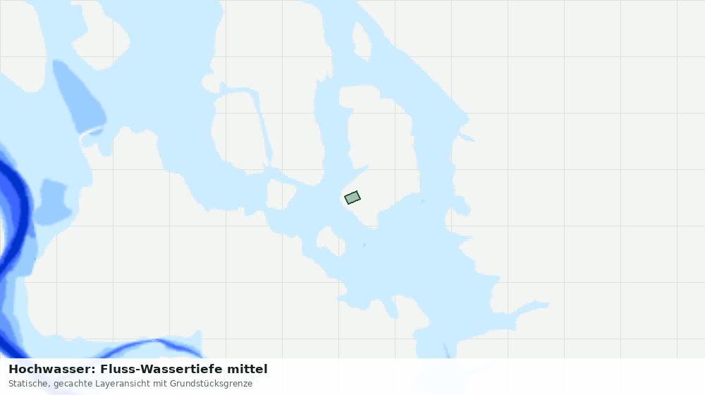 Statische Kartenansicht: Hochwasser: Fluss-Wassertiefe mittel