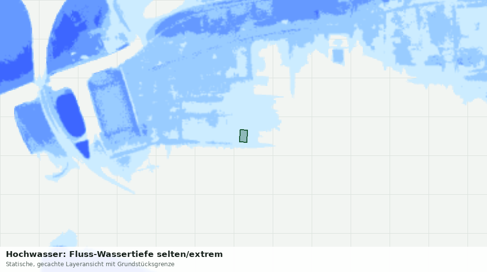 Statische Kartenansicht: Hochwasser: Fluss-Wassertiefe selten/extrem