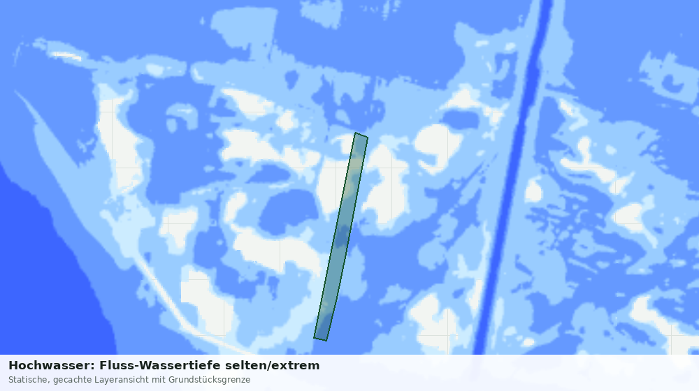 Statische Kartenansicht: Hochwasser: Fluss-Wassertiefe selten/extrem