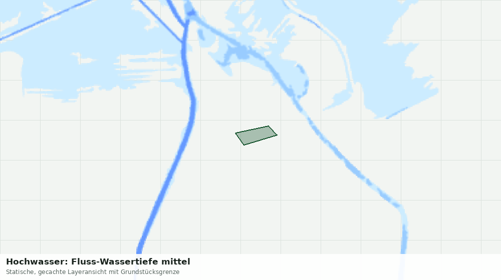 Statische Kartenansicht: Hochwasser: Fluss-Wassertiefe mittel