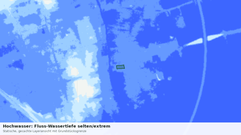 Statische Kartenansicht: Hochwasser: Fluss-Wassertiefe selten/extrem