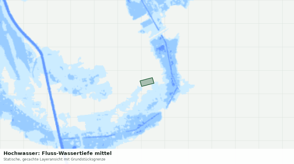 Statische Kartenansicht: Hochwasser: Fluss-Wassertiefe mittel