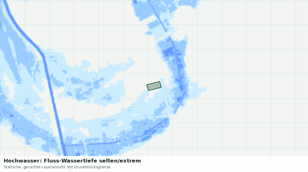 Statische Kartenansicht: Hochwasser: Fluss-Wassertiefe selten/extrem
