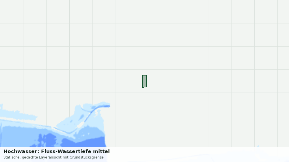Statische Kartenansicht: Hochwasser: Fluss-Wassertiefe mittel