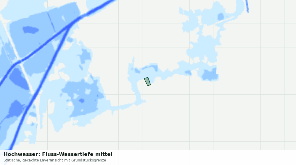 Statische Kartenansicht: Hochwasser: Fluss-Wassertiefe mittel