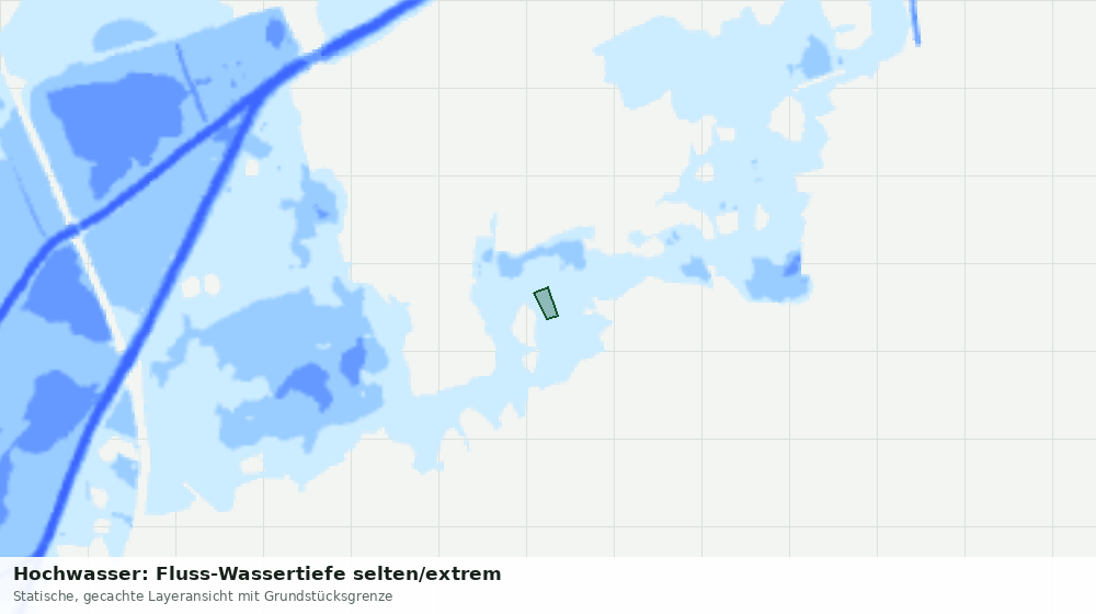 Statische Kartenansicht: Hochwasser: Fluss-Wassertiefe selten/extrem