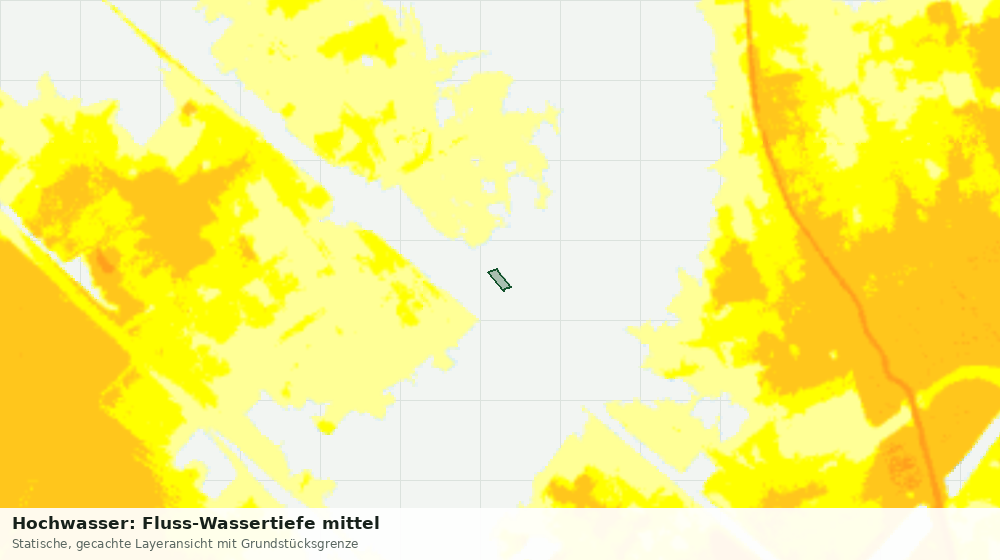 Statische Kartenansicht: Hochwasser: Fluss-Wassertiefe mittel