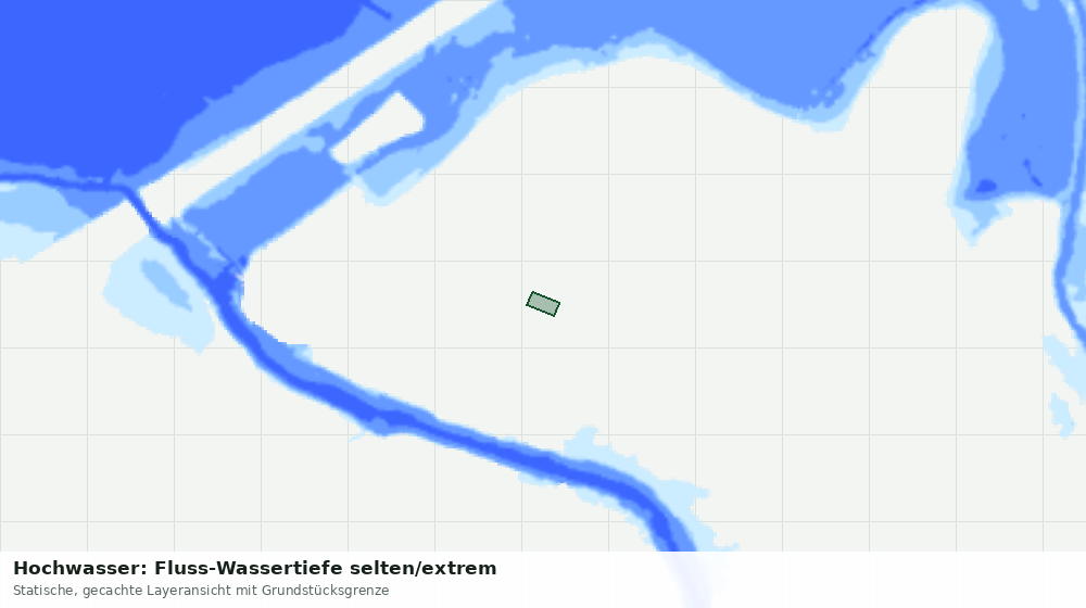 Statische Kartenansicht: Hochwasser: Fluss-Wassertiefe selten/extrem