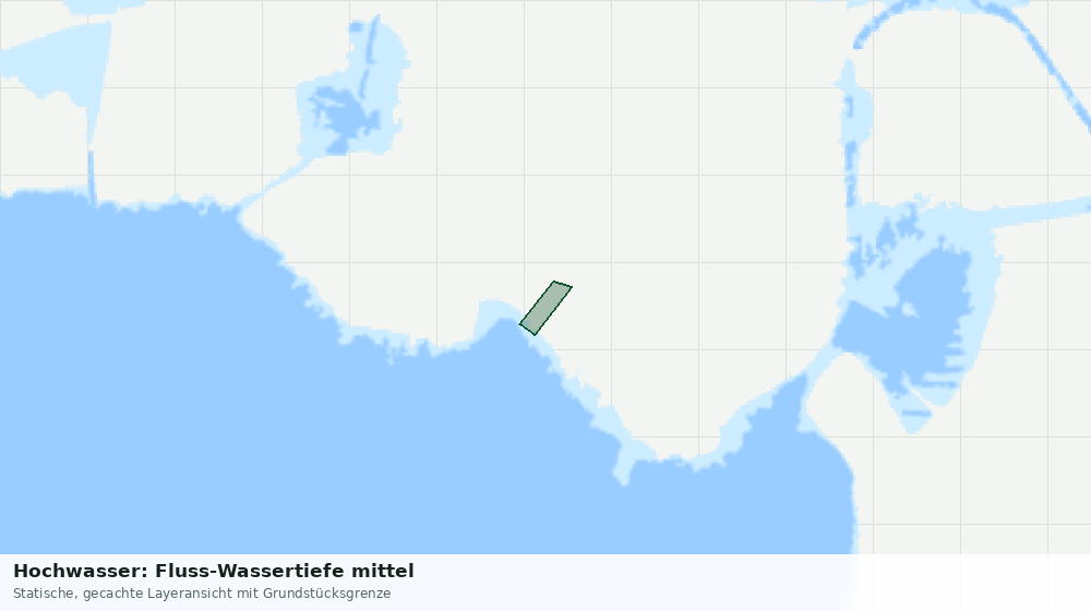 Statische Kartenansicht: Hochwasser: Fluss-Wassertiefe mittel