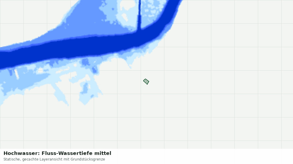 Statische Kartenansicht: Hochwasser: Fluss-Wassertiefe mittel