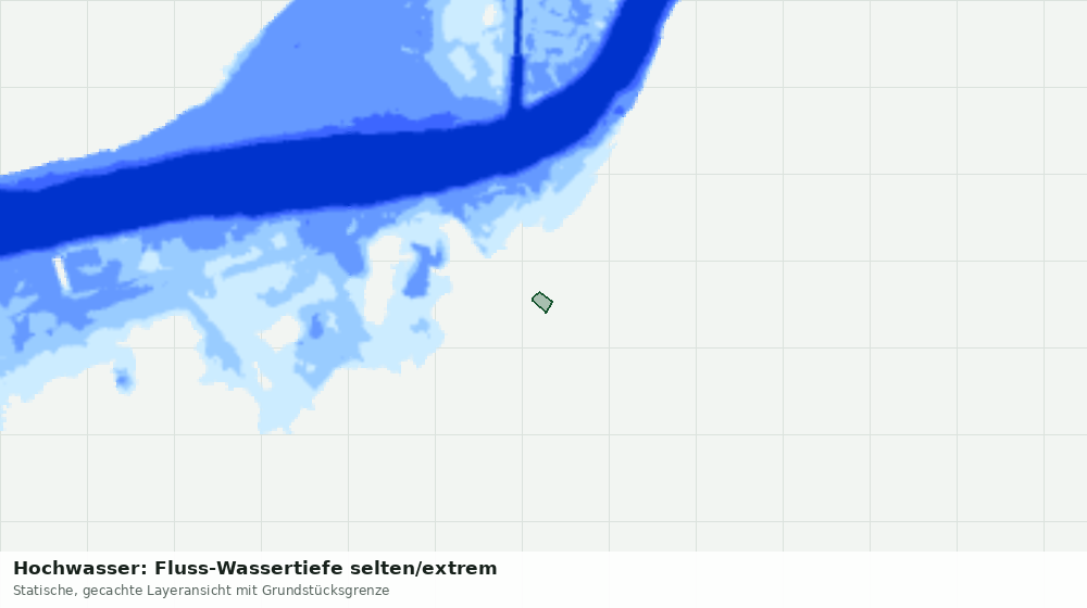 Statische Kartenansicht: Hochwasser: Fluss-Wassertiefe selten/extrem