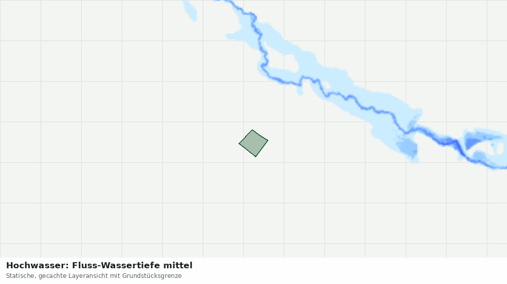Statische Kartenansicht: Hochwasser: Fluss-Wassertiefe mittel