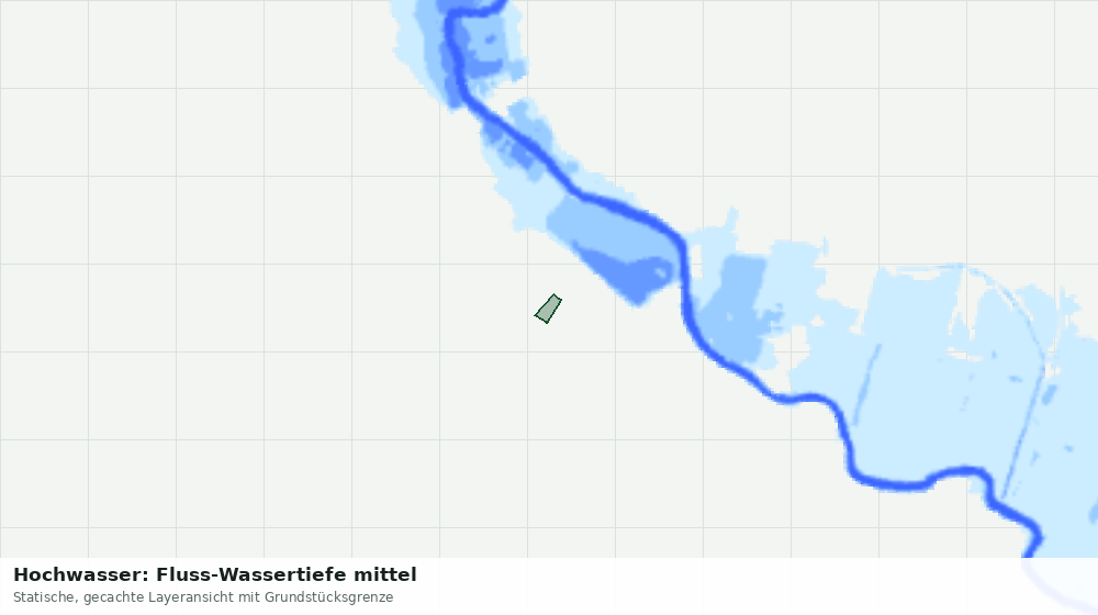 Statische Kartenansicht: Hochwasser: Fluss-Wassertiefe mittel