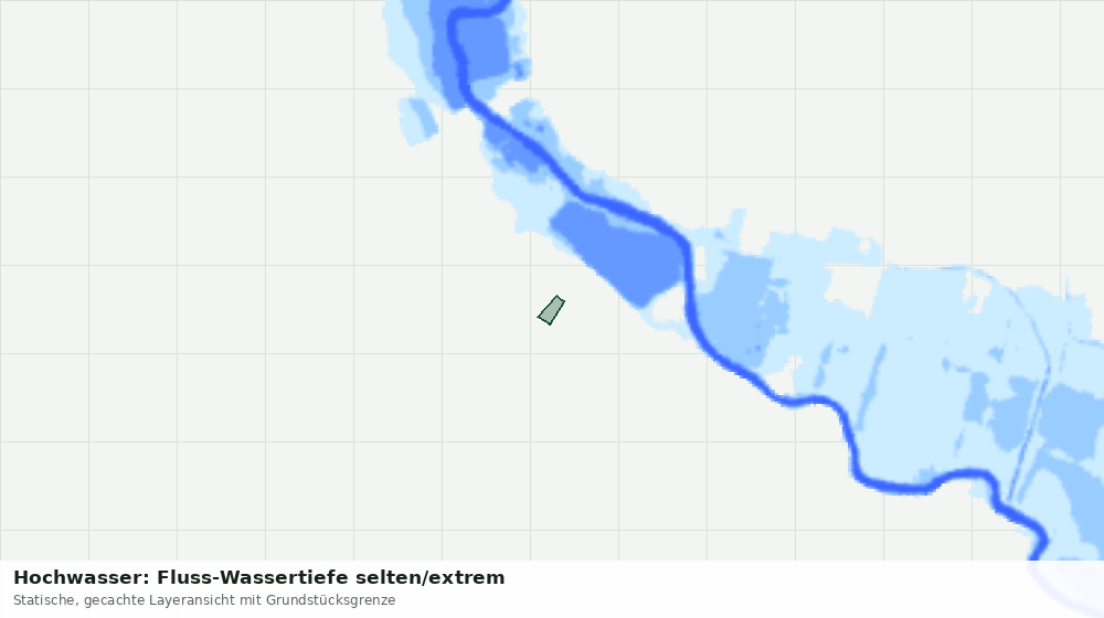 Statische Kartenansicht: Hochwasser: Fluss-Wassertiefe selten/extrem