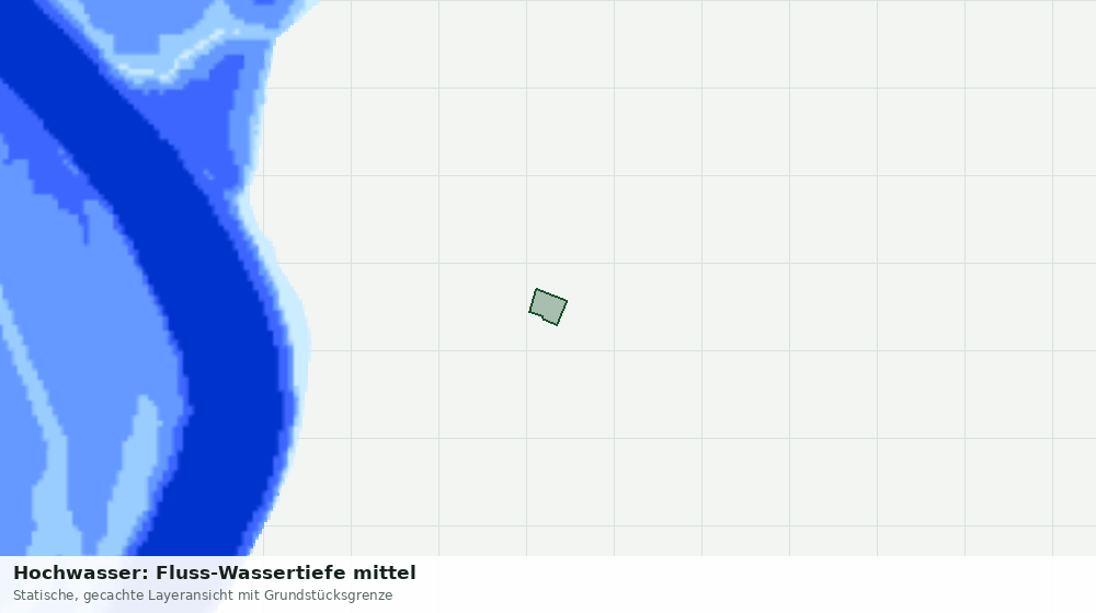 Statische Kartenansicht: Hochwasser: Fluss-Wassertiefe mittel