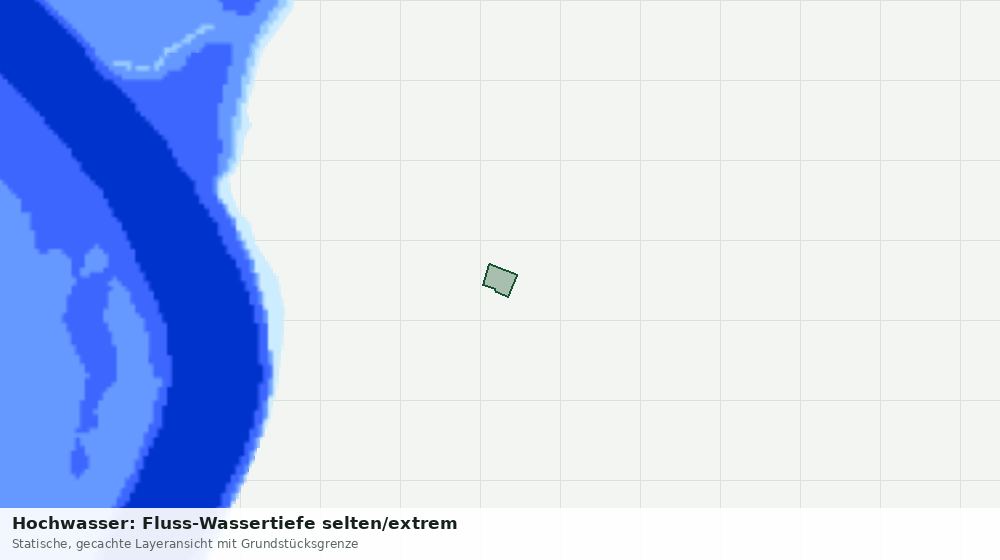 Statische Kartenansicht: Hochwasser: Fluss-Wassertiefe selten/extrem