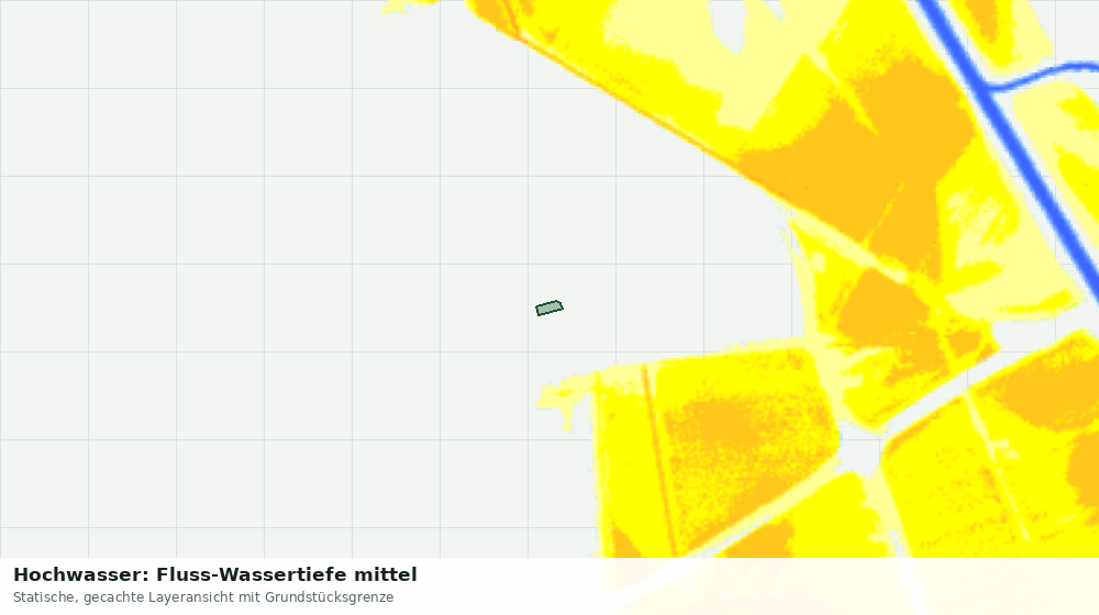 Statische Kartenansicht: Hochwasser: Fluss-Wassertiefe mittel