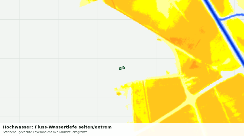 Statische Kartenansicht: Hochwasser: Fluss-Wassertiefe selten/extrem