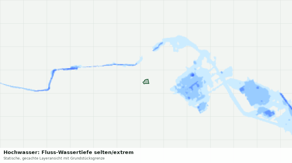 Statische Kartenansicht: Hochwasser: Fluss-Wassertiefe selten/extrem