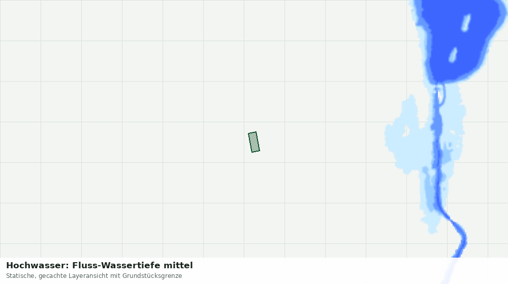 Statische Kartenansicht: Hochwasser: Fluss-Wassertiefe mittel