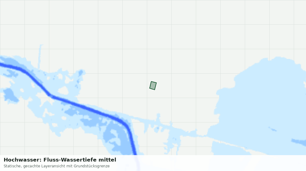 Statische Kartenansicht: Hochwasser: Fluss-Wassertiefe mittel