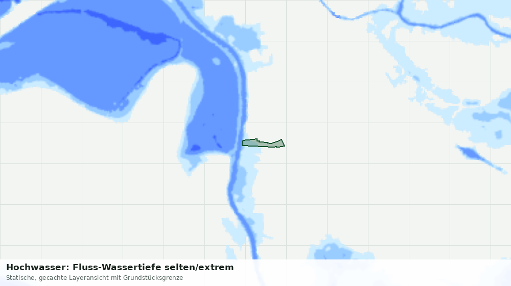 Statische Kartenansicht: Hochwasser: Fluss-Wassertiefe selten/extrem