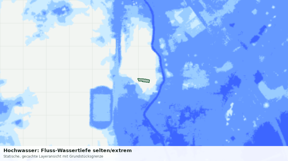Statische Kartenansicht: Hochwasser: Fluss-Wassertiefe selten/extrem