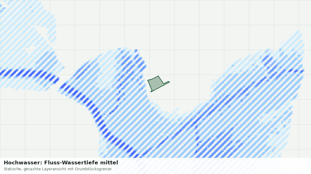 Statische Kartenansicht: Hochwasser: Fluss-Wassertiefe mittel