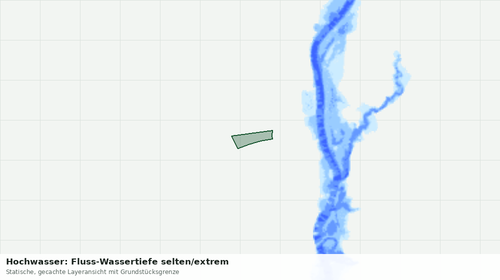 Statische Kartenansicht: Hochwasser: Fluss-Wassertiefe selten/extrem