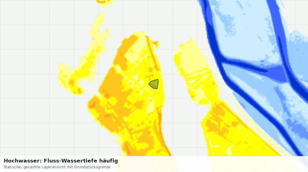 Statische Kartenansicht: Hochwasser: Fluss-Wassertiefe häufig