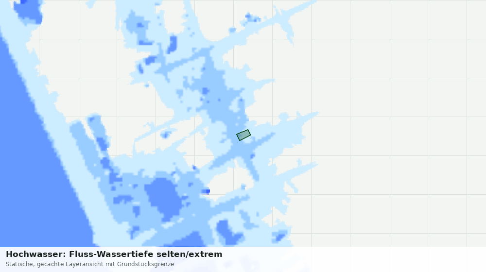Statische Kartenansicht: Hochwasser: Fluss-Wassertiefe selten/extrem
