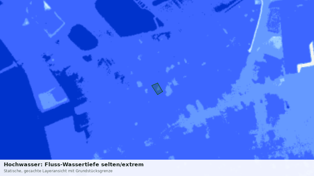 Statische Kartenansicht: Hochwasser: Fluss-Wassertiefe selten/extrem