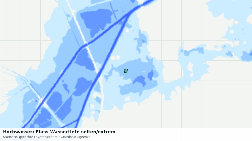 Statische Kartenansicht: Hochwasser: Fluss-Wassertiefe selten/extrem