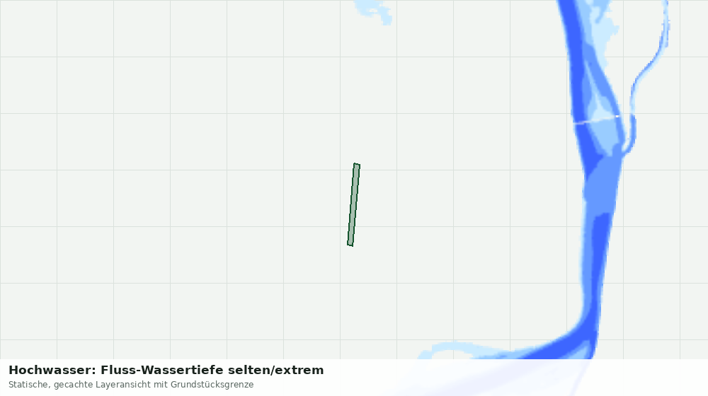 Statische Kartenansicht: Hochwasser: Fluss-Wassertiefe selten/extrem