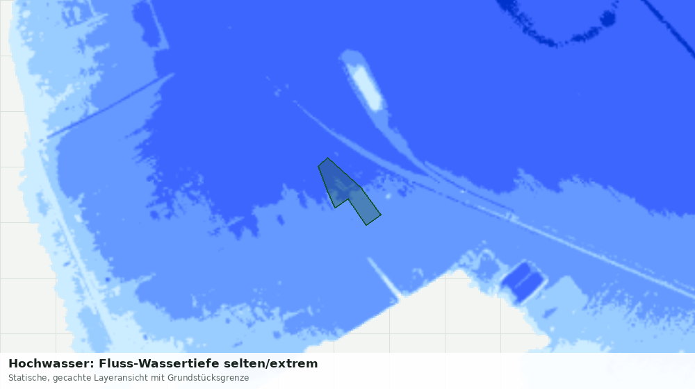 Statische Kartenansicht: Hochwasser: Fluss-Wassertiefe selten/extrem