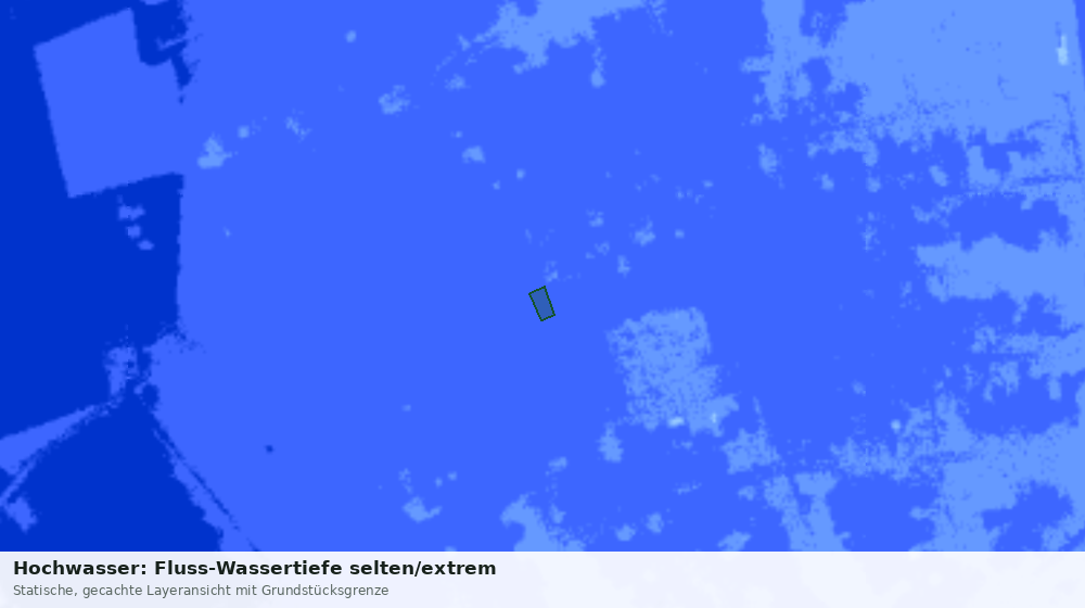 Statische Kartenansicht: Hochwasser: Fluss-Wassertiefe selten/extrem