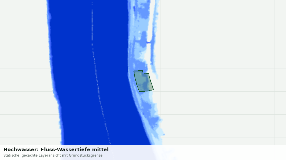 Statische Kartenansicht: Hochwasser: Fluss-Wassertiefe mittel