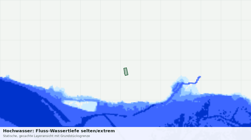 Statische Kartenansicht: Hochwasser: Fluss-Wassertiefe selten/extrem