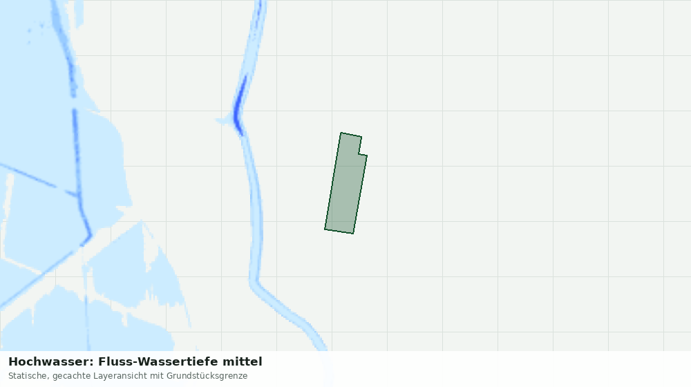 Statische Kartenansicht: Hochwasser: Fluss-Wassertiefe mittel