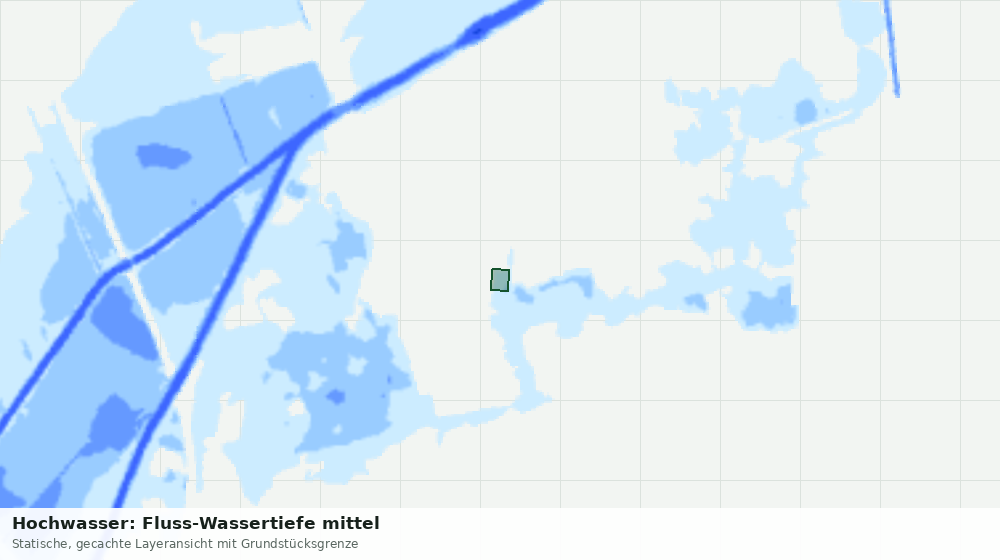 Statische Kartenansicht: Hochwasser: Fluss-Wassertiefe mittel